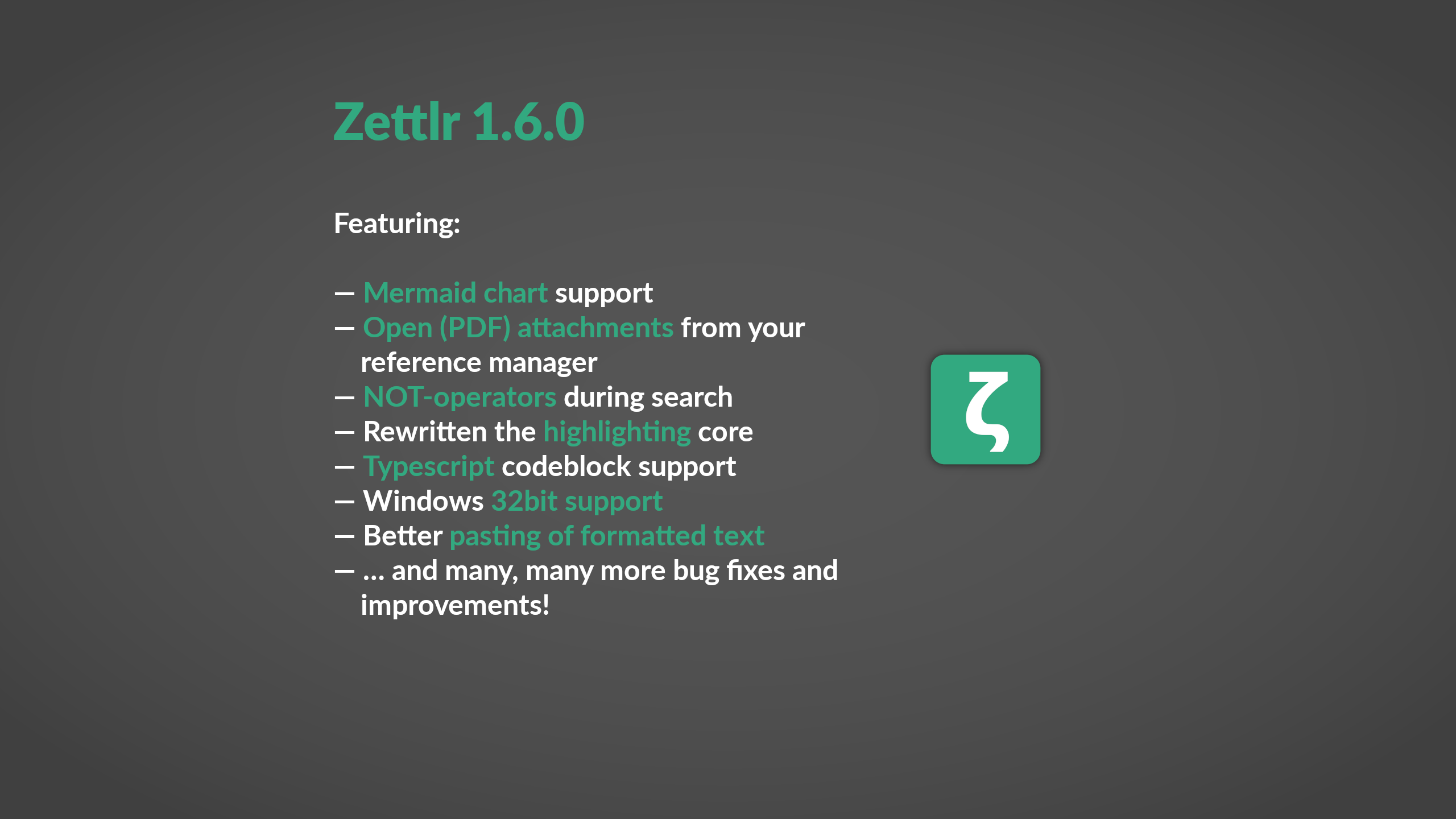 Zettlr 1.6.0 released
