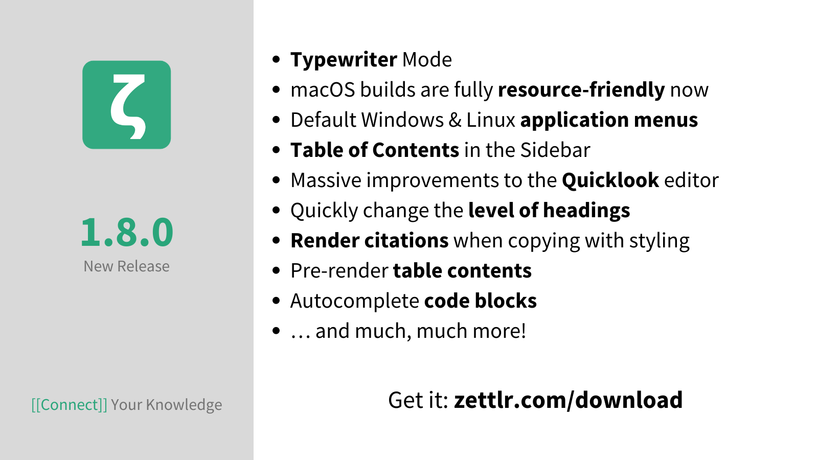 Zettlr 1.8.0 released